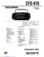 Sony CFD-910 Service Manual