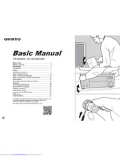 Onkyo TX-RZ920 Basic Manual