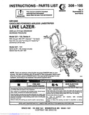 Graco LINE LAZER GM 5000 Series Instructions And Parts List