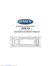 Jensen JWM70A Installation And Owner's Manual