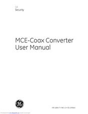 GE Security MCE-Coax User Manual