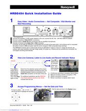 Honeywell HRDE4X4 Quick Installation Manual