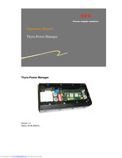 AEG Thyro-Power Manager Operation Manual