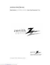 Zenith H27H49S Installation Manual