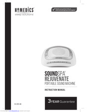 HoMedics SoundSpa Rejuvenate SS-2025 Instruction Manual