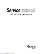 Alto APM80.1000 Service Manual