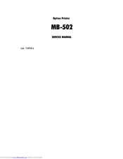 Olivetti MB-502 Service Manual