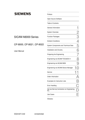 Siemens CP-8000 User Manual