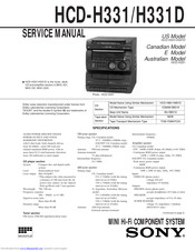 Sony HCD-H331D Service Manual