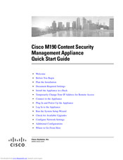 Cisco M190 Quick Start Manual