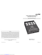 Leviton DDS5600 Quick Start Manual