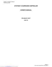 Harman Kardon CITATION 7.0 Owner's Manual