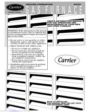 Carrier INDUCED COMBUSTION 58YAV Users Information  Manual For The Operation And Maintenance