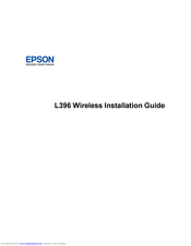 Epson EcoTank L396 Wireless Installation Manual