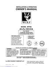 Wolf WTF42 Installation & Operation Owner's Manual
