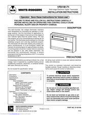 White Rodgers 1F91W-71 Installation Instructions Manual