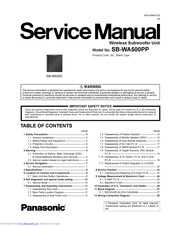 Panasonic SB-WA500PP Service Manual
