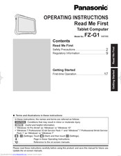 Panasonic FZ-G1 series Operating Instructions Manual