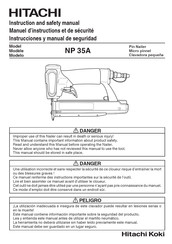 Hitachi NP 35A Instruction And Safety Manual