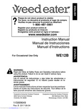 Weed Eater WE12B Instruction Manual