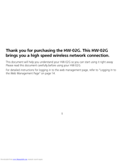 Huawei HW-02G User Manual