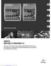 Behringer Xenyx QX1002USB Quick Start Manual