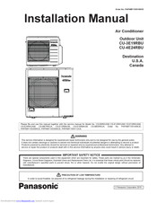 Panasonic CS-MKS7NKU Installation Manual