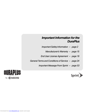 kyocera DuraPlus User Manual