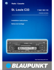 Blaupunkt ST. LOUIS C33 Installation Instructions Manual