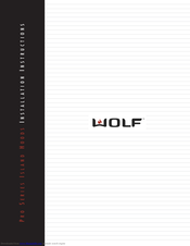 Wolf I663418 Installation Instructions Manual