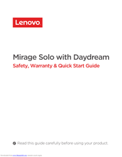 Lenovo Mirage Solo with Daydream Safety, Warranty & Quick Start Manual