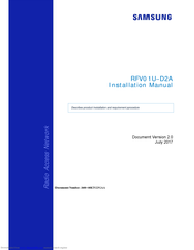 Samsung RFV01U-D2A Installation Manual