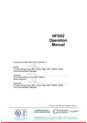 York HFG02 Operation Manual