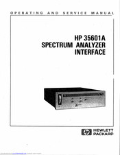 Hp 35601A Operating And Service Manual