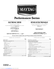 Maytag MEDZ600TE - Epic Z Front Load Electric Dryer User Manual