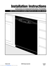 Maytag MDB4651AWB - Tall Tub Dishwasher Installation Instructions Manual