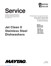 Maytag JET CLEAN II MDB8750AW Service Manual