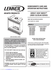 Lennox DIRECT VENT MERIT LMDV-40 SERIES Care And Operation Instructions Manual