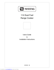 Maytag SOV110RC User's Manual & Installation Instructions