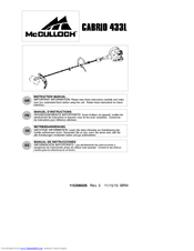 McCulloch Cabrio 115306026 Instruction Manual