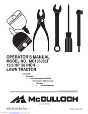 McCulloch MC13538LT Operator's Manual