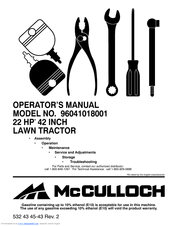 McCulloch 96041018001 Operator's Manual