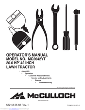 McCulloch MC2042YT Operator's Manual