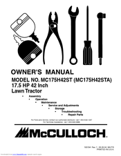 McCulloch MC175H42STA Owner's Manual