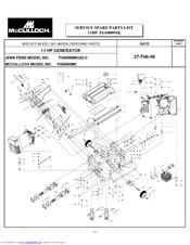 McCulloch FG6000MKUD-C Service Spare Parts List