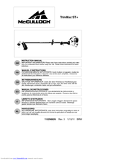 McCulloch TRIM MAC ST+ 115296626 Instruction Manual