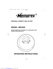 Memorex MD3026 Operating Instructions Manual