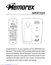 Memorex MPH7828 User Manual