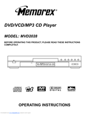 Memorex MVD-2028 Operating Instructions Manual