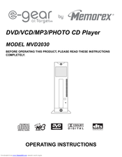 Memorex MVD2030 Operating Instructions Manual